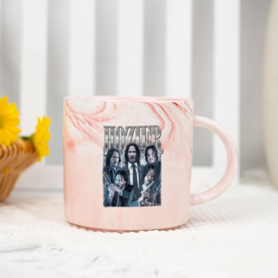 Discover HOZIER I  Keanu Reeves Marble Mugs, Action Movies Lover Marble Mugs, Hozier Marble Mugs Gifts
