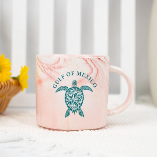Discover Gulf of Mexico Marble Mugs,  Turtle Marble Mugs, Stay Salty & Resist Marble Mugs
