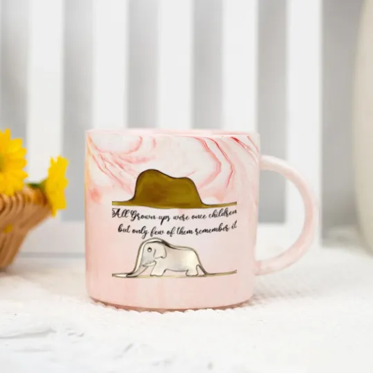 Discover Le Petit Prince Marble Mugs, Little Prince Marble Mugs, Boa Elephant or Hat Marble Mugs, Prince and Fox Marble Mugs