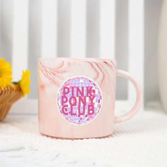 Discover Pink Pony Club Disco Marble Mugs