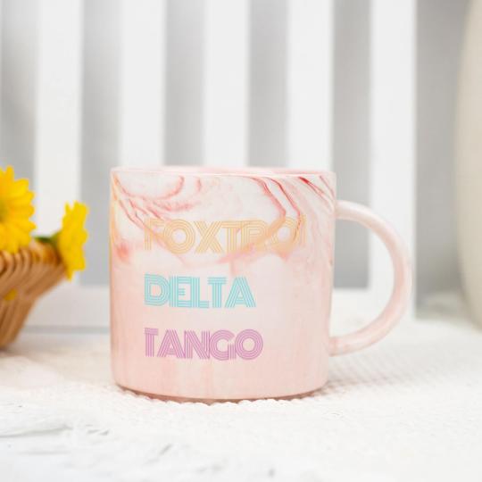 Discover Subtle Anti Trump Marble Mugs, Foxtrot Delta Tango Marble Mugs, Political Protest Marble Mugs