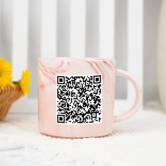Discover F You QR Code Marble Mugs