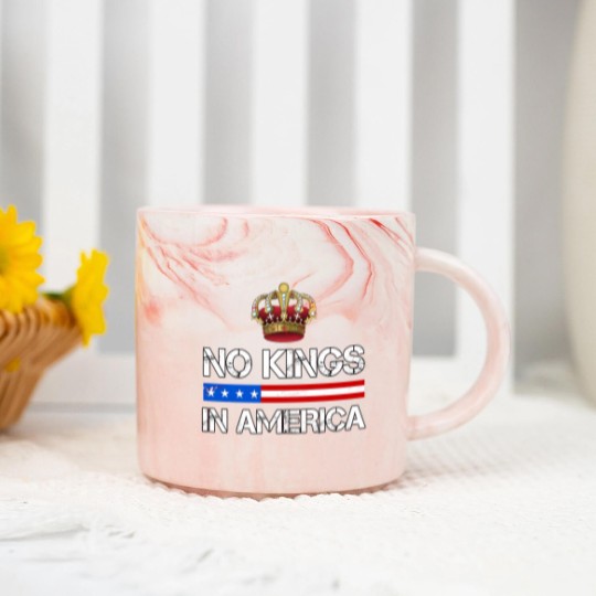 Discover No Kings In America Marble Mugs, Protest Marble Mugs, Political Marble Mugs, Anti-Trump Marble Mugs