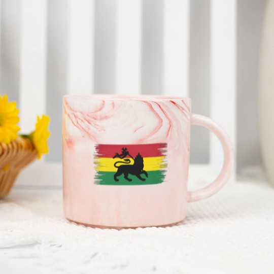 Discover Rasta Lion Marble Mugs, Reggae Marble Mugs, Unisex One Love Marble Mugs, Marley Marble Mugs, Lion of Judah Marble Mugs, Vintage Reggae Music Marble Mugs, Irie 420 Marble Mugs