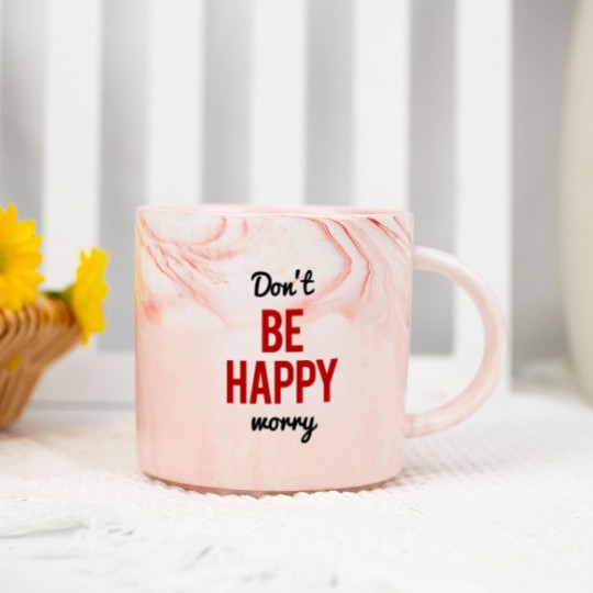 Discover Don't Worry Be Happy or Don't Be Happy Worry Marble Mugs