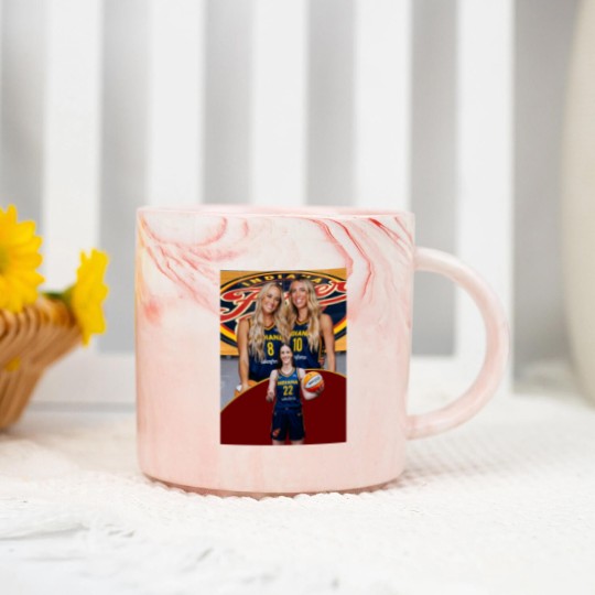 Discover Lexie Hull & Sophie Cunningham Indiana Fever Vintage Trio Marble Mugs – Step Sisters Marble Mugs