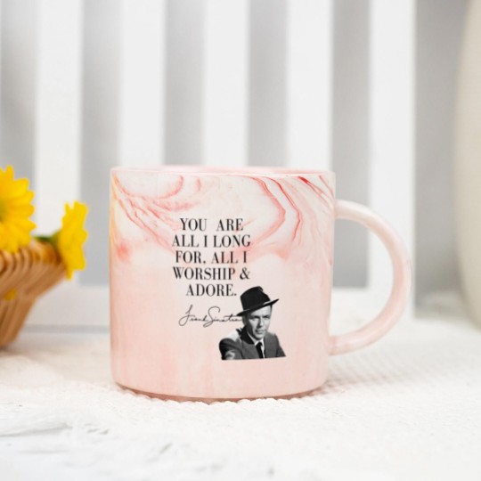 Discover Frank Sinatra Marble Mugs, Gift for Her, Moon Marble Mugs, Music Marble Mugs