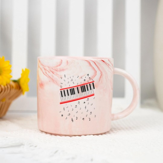 Discover Beat It Piano Marble Mugs