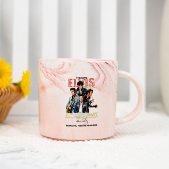 Discover Elvis Presley tour 2025, Elvis 90th Anniversary Marble Mugs 2D