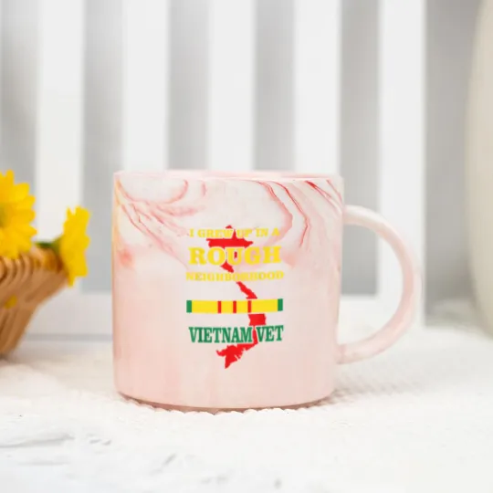Discover Vietnam Veteran Marble Mugs I grew up in a rough Marble Mugs
