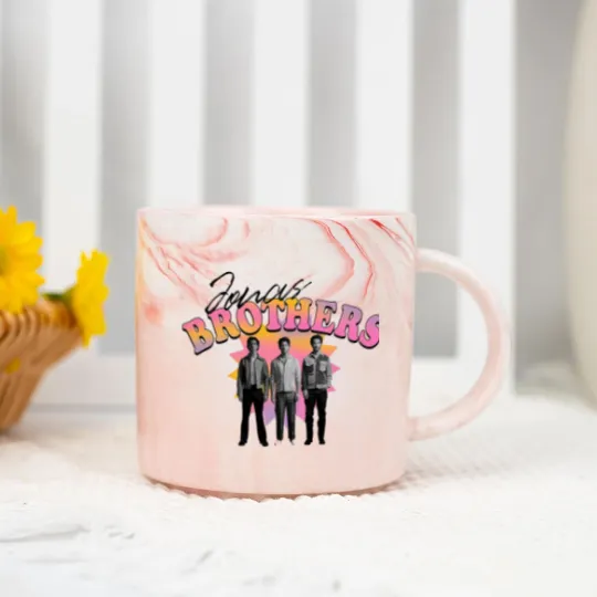 Discover Jonas Brothers Weve Been on Pink - Jonas Brothers Merch Marble Mugs
