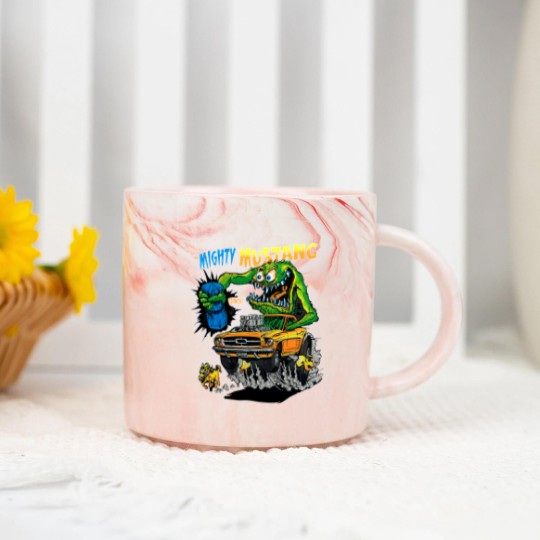Discover ED ROTH RAT FINK ORIGINAL MIGHTY MUSTANG BLACK Marble Mugs