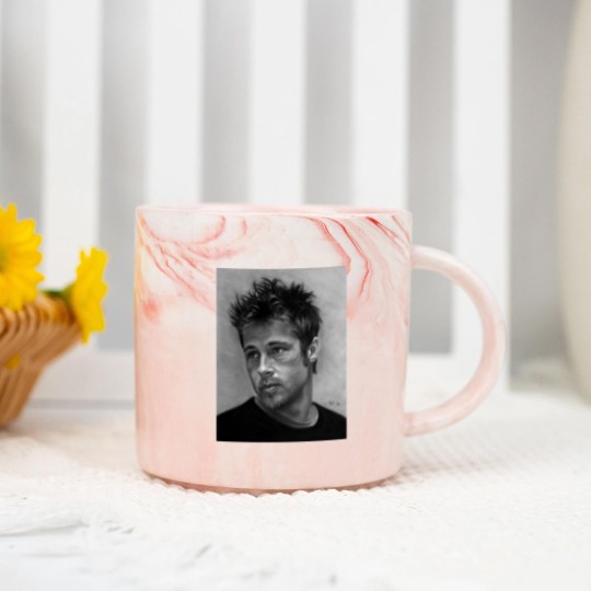 Discover Brad Pitt drawing Classic Unisex Marble Mugs