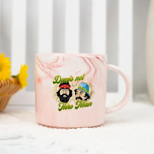 Discover Daves Not Here Man Marble Mugs, Cheech And Chong Marble Mugs