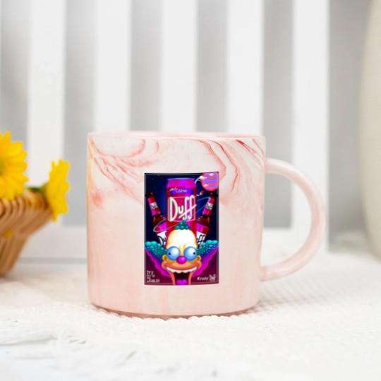 Discover Krusty the Clown Marble Mugs, Duff Beer Marble Mugs Marble Mugs, Simpson Marble Mugs