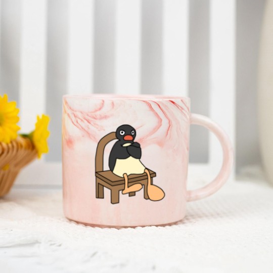 Discover Angry Pingu Classic Marble Mugs