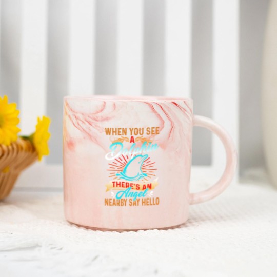 Discover Dolphin Marble Mugs - Dolphin Angel Marble Mugs Marble Mugs