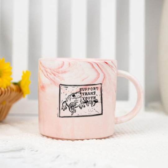 Discover Protect Trans Youth LGBT Quote Marble Mugs
