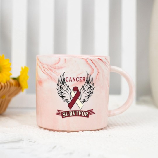 Discover Cancer Survivor Head and Neck Cancer Marble Mugs