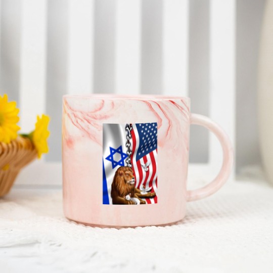 Discover American Israel Israeli Flag, Lion Of Judah American Israeli Flag Marble Mugs