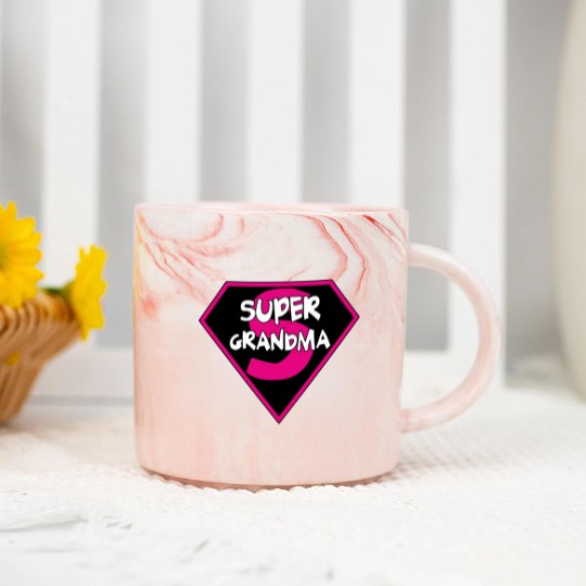 Discover Super Grandma Marble Mugs