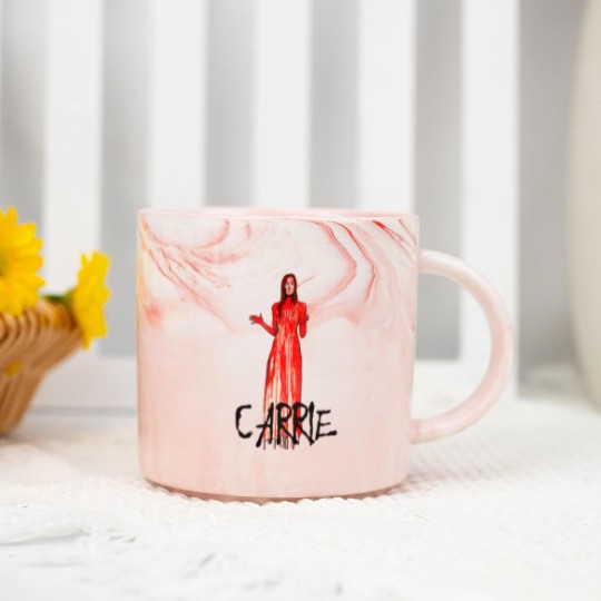 Discover bloody carrie Fitted Marble Mugs