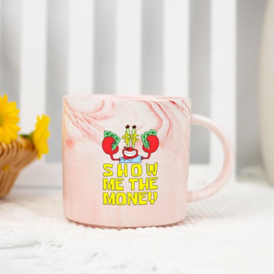 Discover Mr Krabs Show Me The Money Marble Mugs