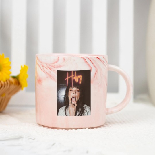Discover Halsey Vintage Style Photoshoot Marble Mugs, Halsey Aesthetic Marble Mugs