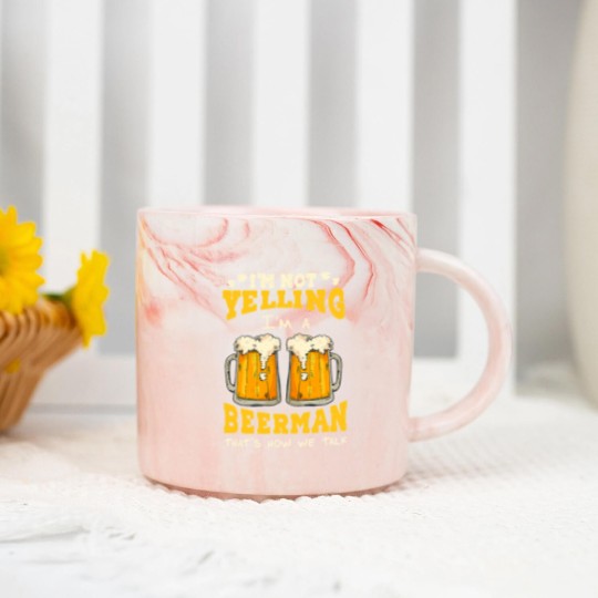 Discover Im not yelling Im a beerman thats how we talk beer fan28 Marble Mugs