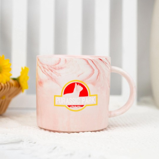 Discover purassic park cat funny t for dinosaur lovers Marble Mugs