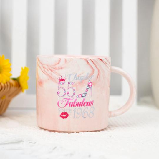 Discover chapter 55 fabulous since 1968 55th birthday gift for women Marble Mugs