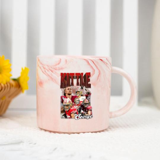 Discover Limited George Kittle Marble Mugs professional American Football Player