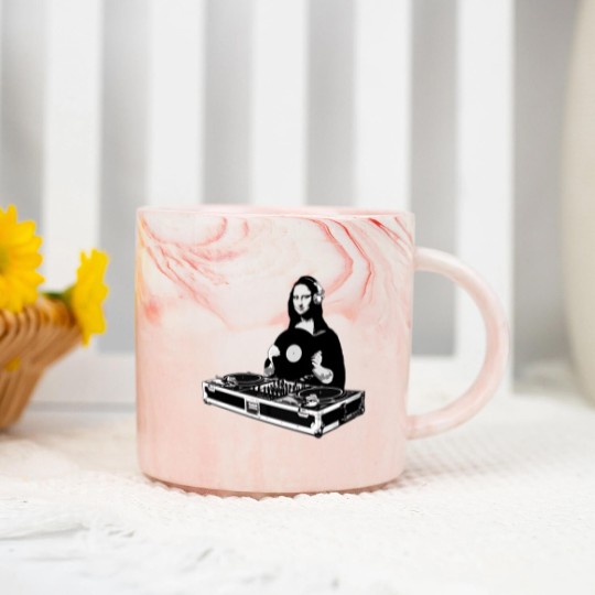 Discover Funny DJ Monalisa Marble Mugs