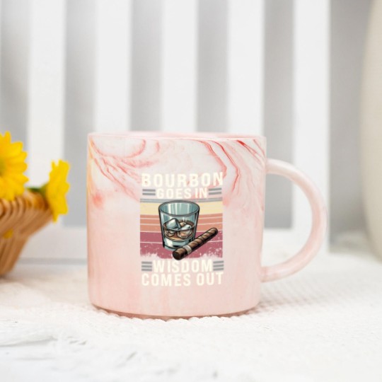 Discover Bourbon For Men Bourbon Goes In Wisdom Comes Out, Bourbon Marble Mugs, Bourbon Lover, Bourbon Whiskey, Bourbon Bottle, Bourbon Gift, Bourbon Drinker Marble Mugs