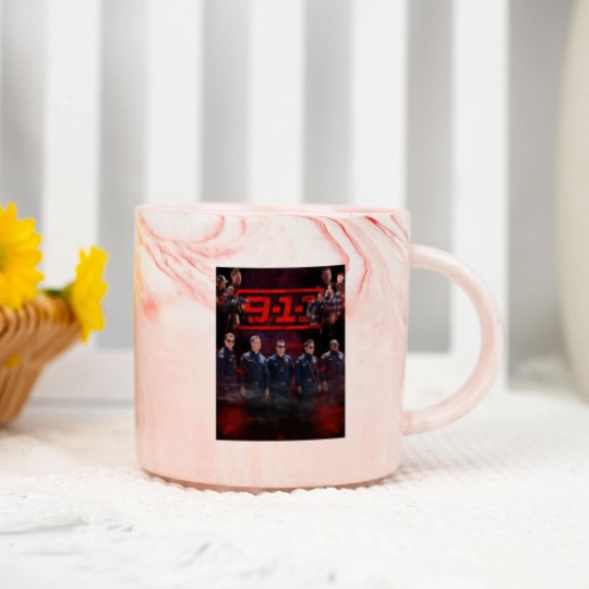 Discover 9-1-1  Cast Purple Red Haze Marble Mugs