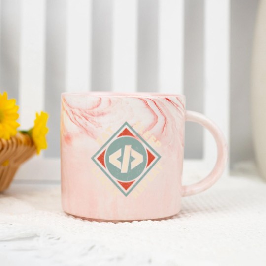 Discover Linux - Eat Sleep Linux Repeat Marble Mugs