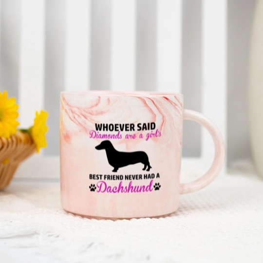 Discover dachsund diamond Marble Mugs