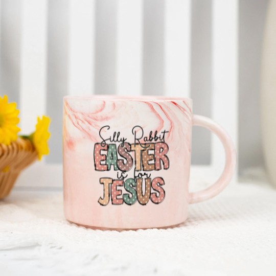 Discover Kids Easter Marble Mugs, Silly Rabbit, Easter is for Jesus Marble Mugs