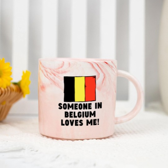 Discover Someone In Belgium Loves Me! Marble Mugs