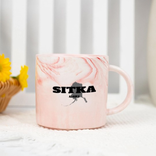 Discover ALASKA SITKA US STATE EDITION Marble Mugs