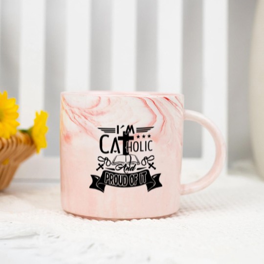 Discover Catholic Mug - I Am Catholic Coffee Mug Marble Mugs
