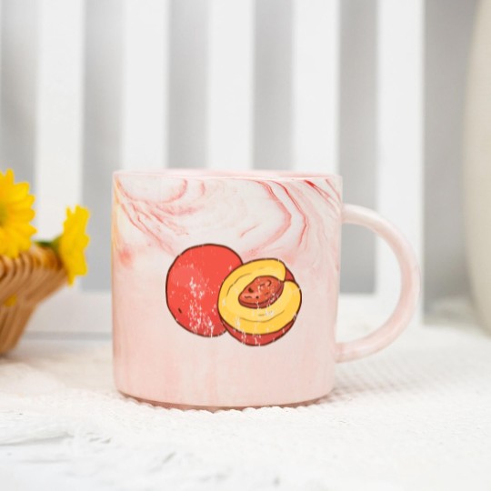 Discover Retro Vintage Grunge Style Nectarines Peaches Marble Mugs