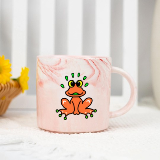 Discover Orange Frog Marble Mugs