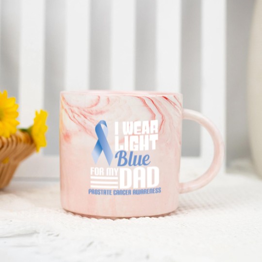 Discover I Wear Light Blue For Dad Marble Mugs Prostate Cancer