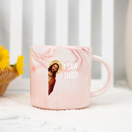 Discover Funny Quote Jesus Meme I Saw That Christian Marble Mugs