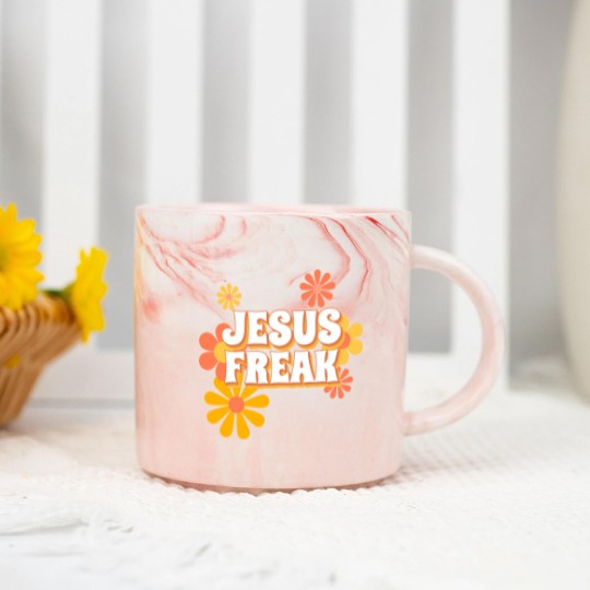 Discover Retro Jesus freak hippie flowers-vintage Jesus Marble Mugs