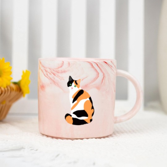 Discover Calico Cat Drawing Calico Lovers Calico Gift Marble Mugs
