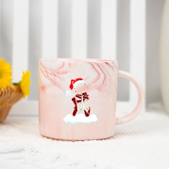 Discover Pink Ballet Shoes Christmas Lights Ballerina Pajam Marble Mugs