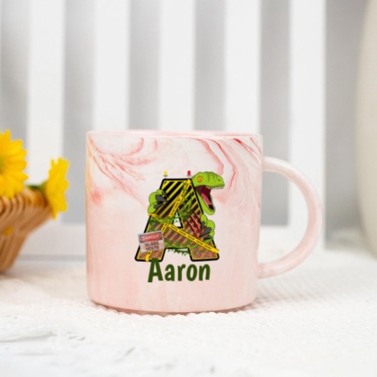 Discover Jurassic Alphabet | Initial Letter Custom Name | A Marble Mugs
