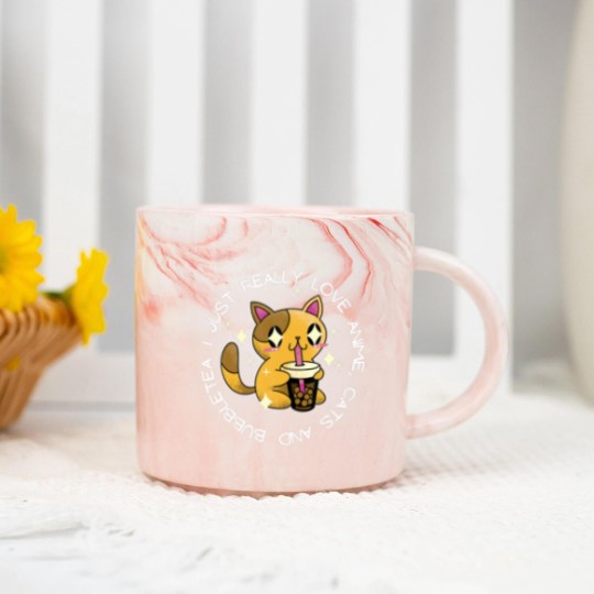 Discover Love Anime, Cats Marble Mugs